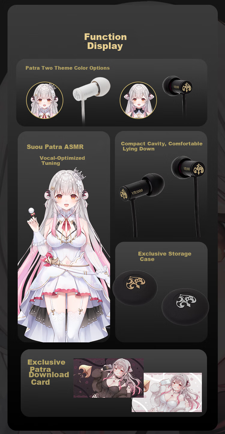 FINAL VR1000 ASMR Patra Suo Collaboration Wired Earphones Fourth Edition White 2