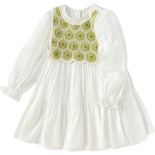 Balabala Girls' Dress 2025 Spring New Fake Two-Piece Skirt [Mall Same Style] 201125111020