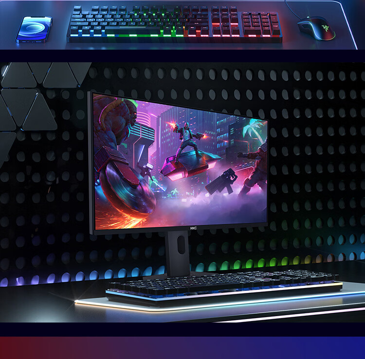 HKC 27-inch 2K 340Hz 1152-Zone MiniLED QD Quantum Dot HDR1400 High Brightness 320Hz Gaming PC Rotatable Adjustable Monitor G27M5Pro 22