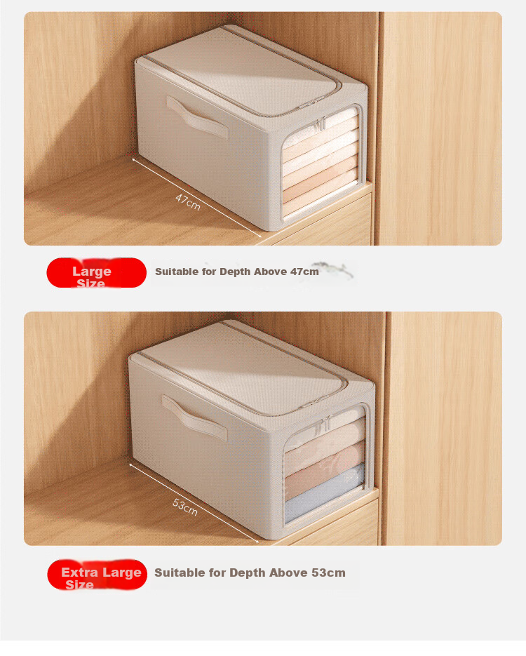 Zhifan Japanese Style Down Jacket Storage Box Moisture-Proof Quilt Organizer Multi-Functional Large Capacity Seasonal Clothing Storage Container 13