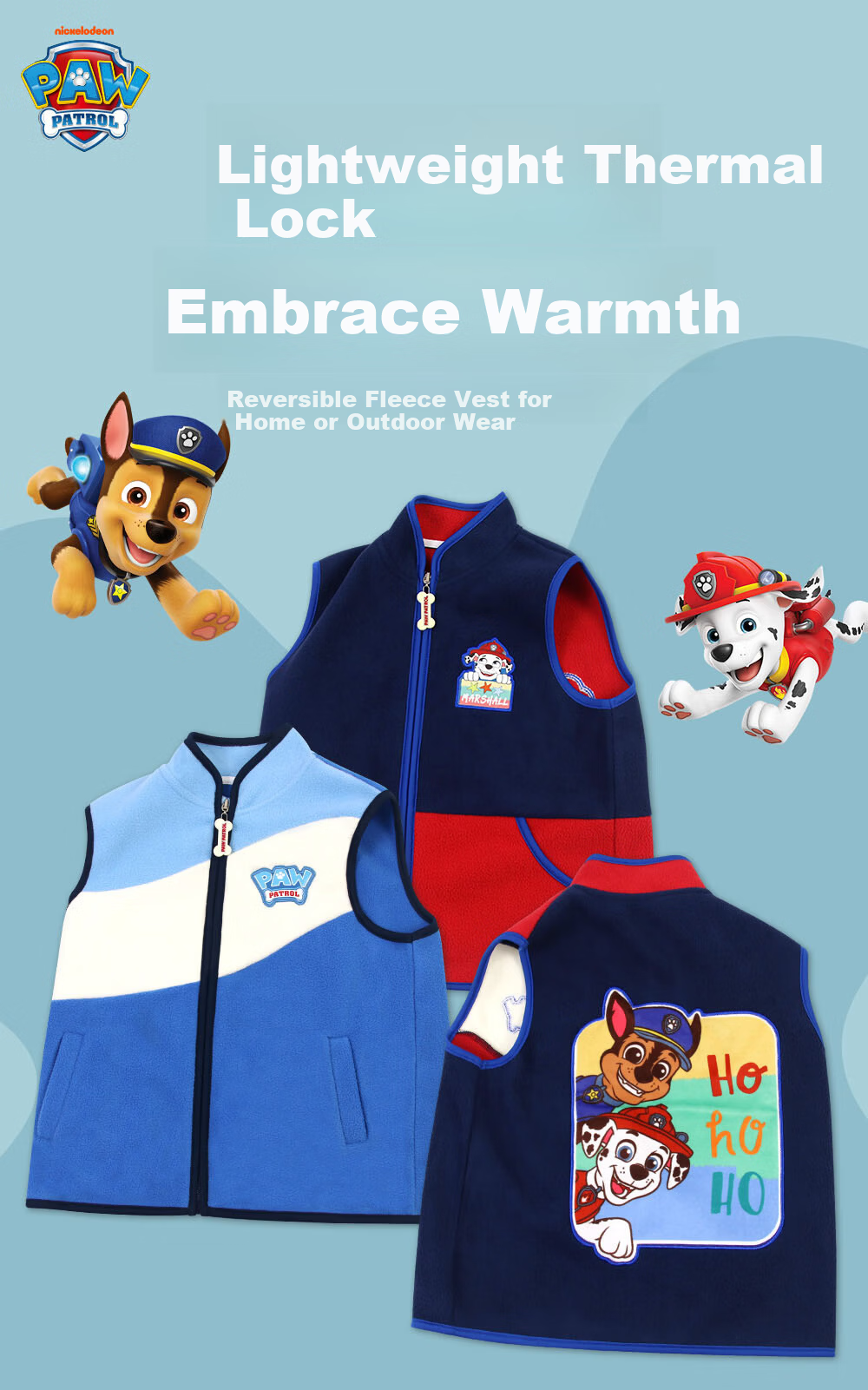 PAW PATROL Kids Vest Boys Girls Spring Baby Student Warm Fleece Jacket 1983A 120 1