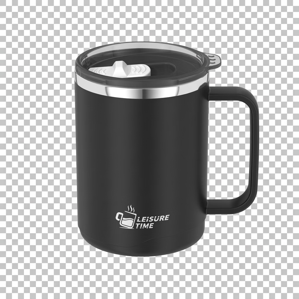 LINGCHEN 316 Stainless Steel Travel Mug with Lid for Men and Women, Home and Office Coffee, Soy Milk, Oatmeal Drinking Cup