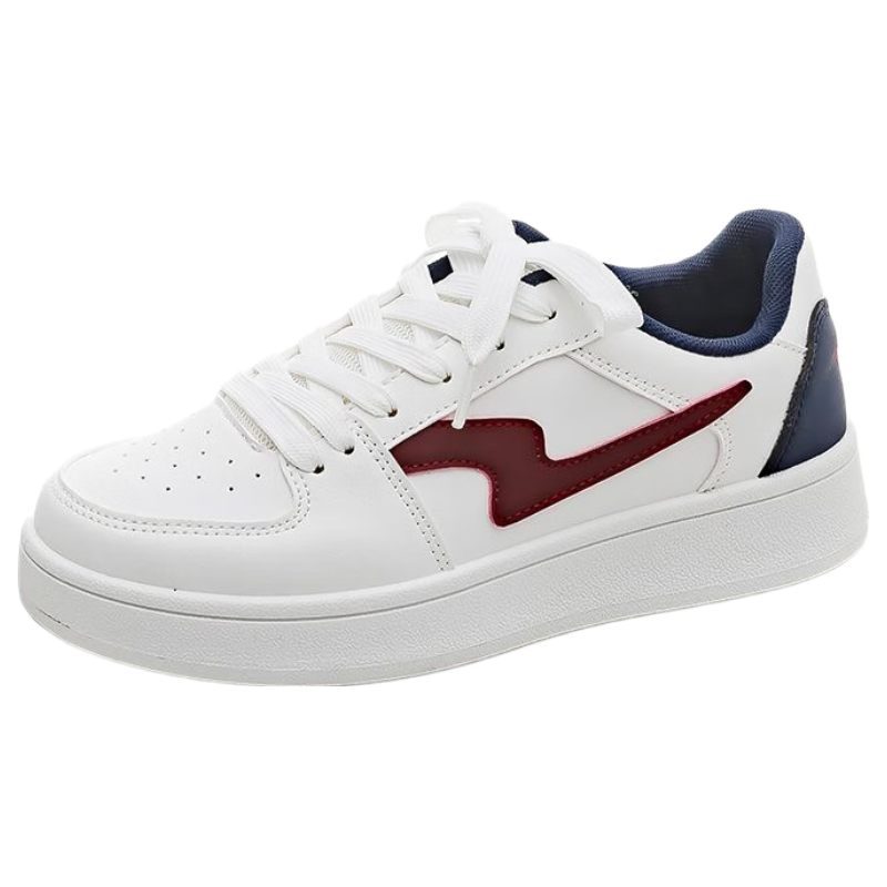 RENBEN Women's White Sneakers Ins Trendy Versatile 2025 New Student Korean Style High-End Popular Skate Shoes