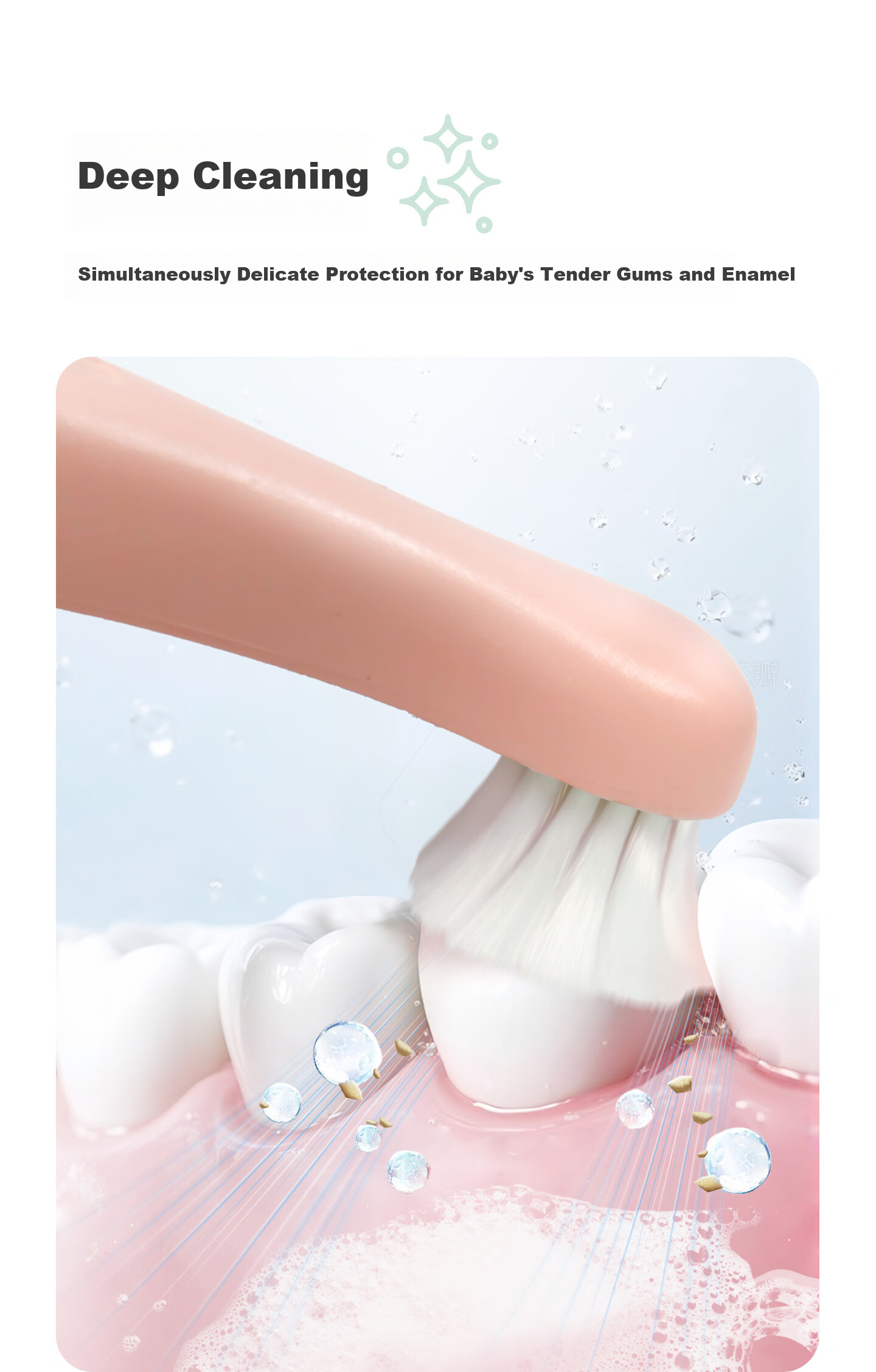 Homeplove Kids Electric Toothbrush with Smart Voice Reminder Soft Bristles for 0-3-6 Years Gum Care Birthday Gift 9