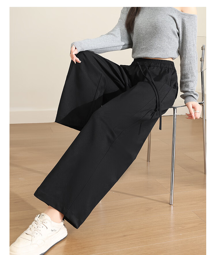 Free Style Women's 9/10 Length Wide-Leg Pants Summer Thin High Waist Draped Curved Hem Carrot Harem Casual Trousers 2026 New Arrival 16
