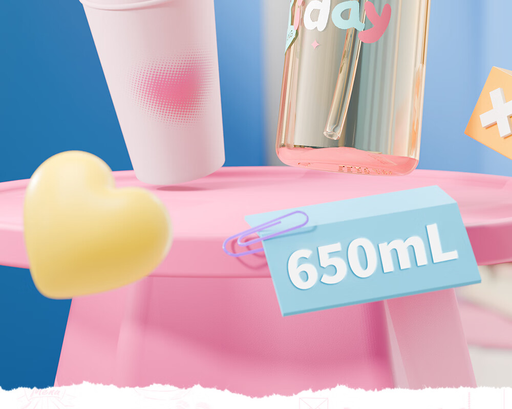 Fuguang Kids Straw Cup Girls Summer PPSU Plastic Water Bottle Dual Drinking Cup Student High-Value Large Capacity Sports Water Bottle 22