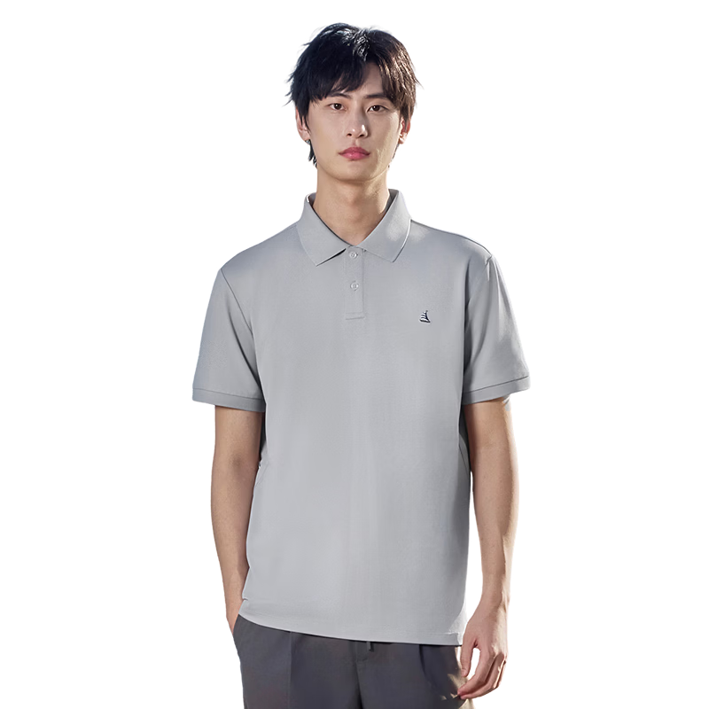 Hongdou Sailing Ice Cream Men's Moisture-Wicking Quick-Dry Sailing Embroidered Cool Short Sleeve Polo Shirt