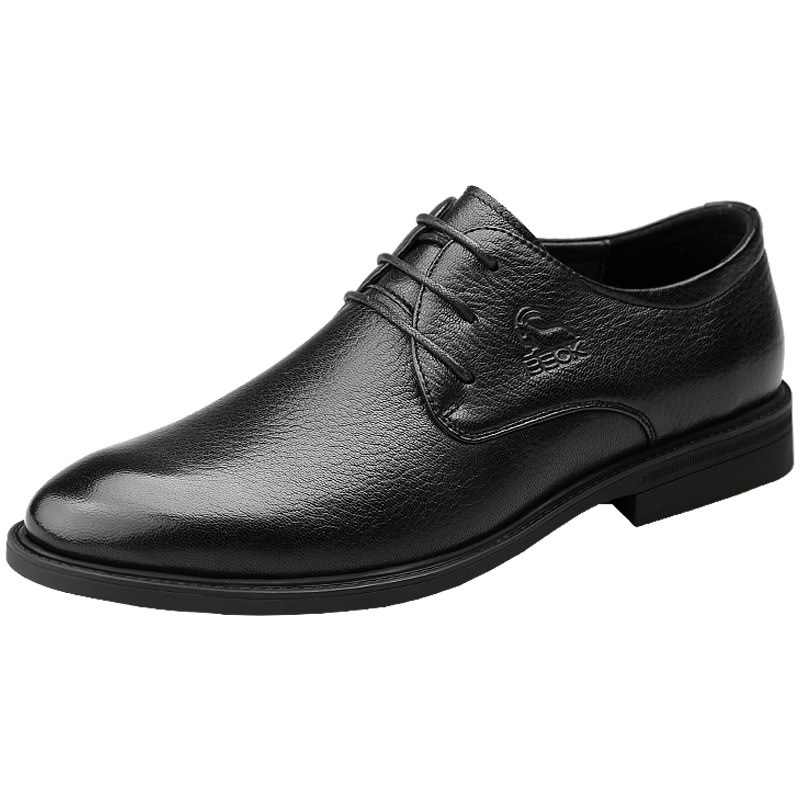 Gongyang Men's High-End Leather Shoes, Top-Grain Cowhide Formal Business Casual Shoes, Height-Increasing Genuine Leather Derby Shoes for Me