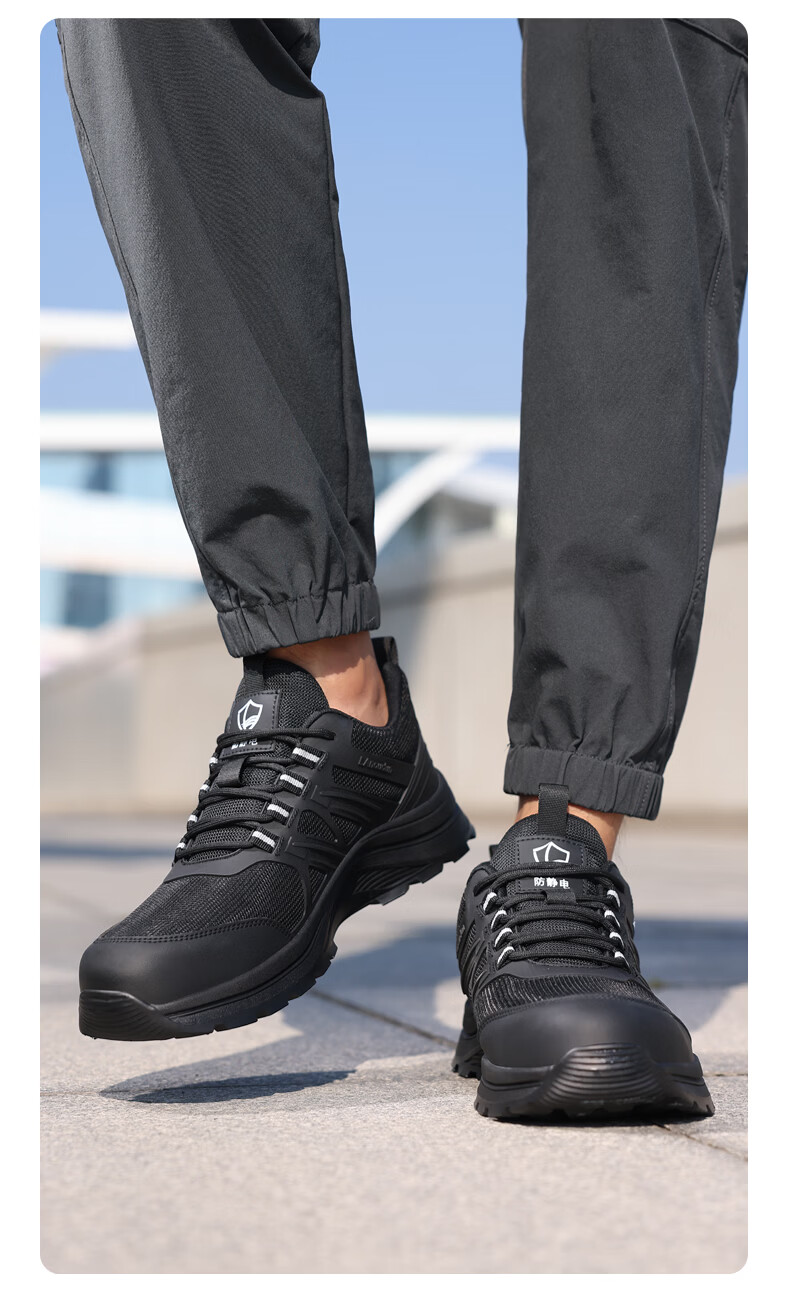BlueOwl Shield Anti-Static Men's Safety Shoes Summer Breathable Work Shoes Slip-Resistant Anti-Smash Anti-Puncture Safety Shoes D289 Size 40 8