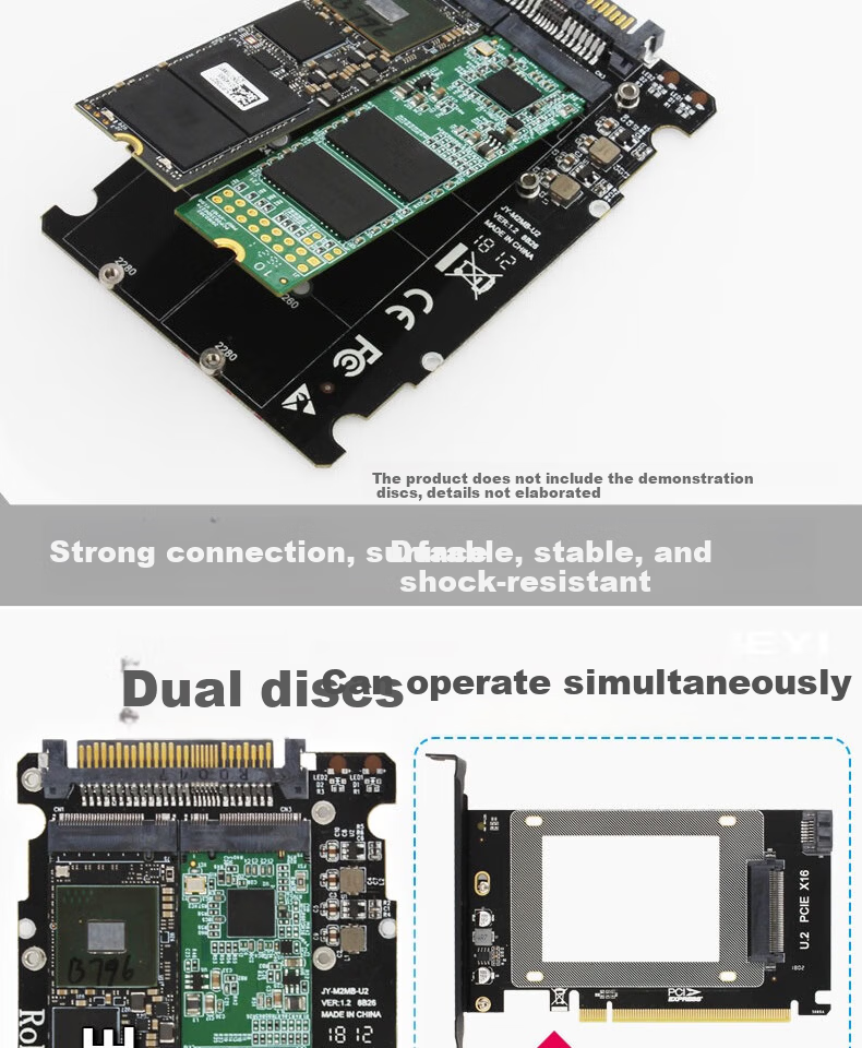 JEYI U.2 Adapter Card SFF-8639 Expansion M.2 NVMe Slot Converter U.2 Hard Drive Interface 7