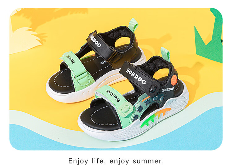 BOBDOG Kids Sandals Summer Boys Versatile Beach Shoes Children's Footwear 105542079 Navy Blue/White Size 27 7