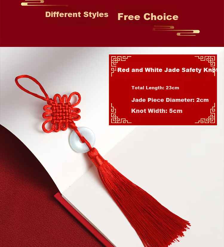 Abaoli Lantern Festival Chinese Knot Pendant Tongxin Festival Safety Buckle Tassel Small Mini Home Decoration Gift for Foreigners 7