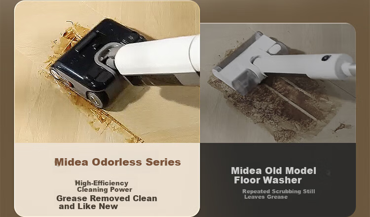 Midea S50Lite Odorless Floor Washer and Vacuum Cleaner, Automatic Cleaning, High Suction, Lightweight Ultra-thin Flat Lying Floor Mopping Machine 10