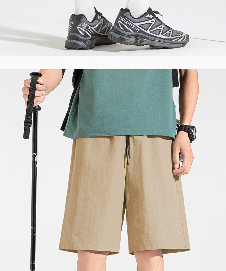 GENIOLAMODE Semir Group Men's Summer New Mountain Style Outdoor Breathable Casual Five-Point Shorts 18