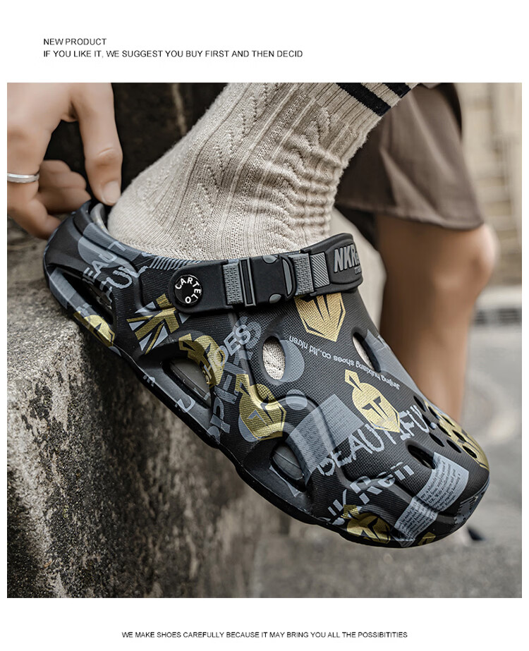 CARTELO Men's Summer 2026 Breathable Outdoor Casual Soft Sole Beach Sandals Clogs 6