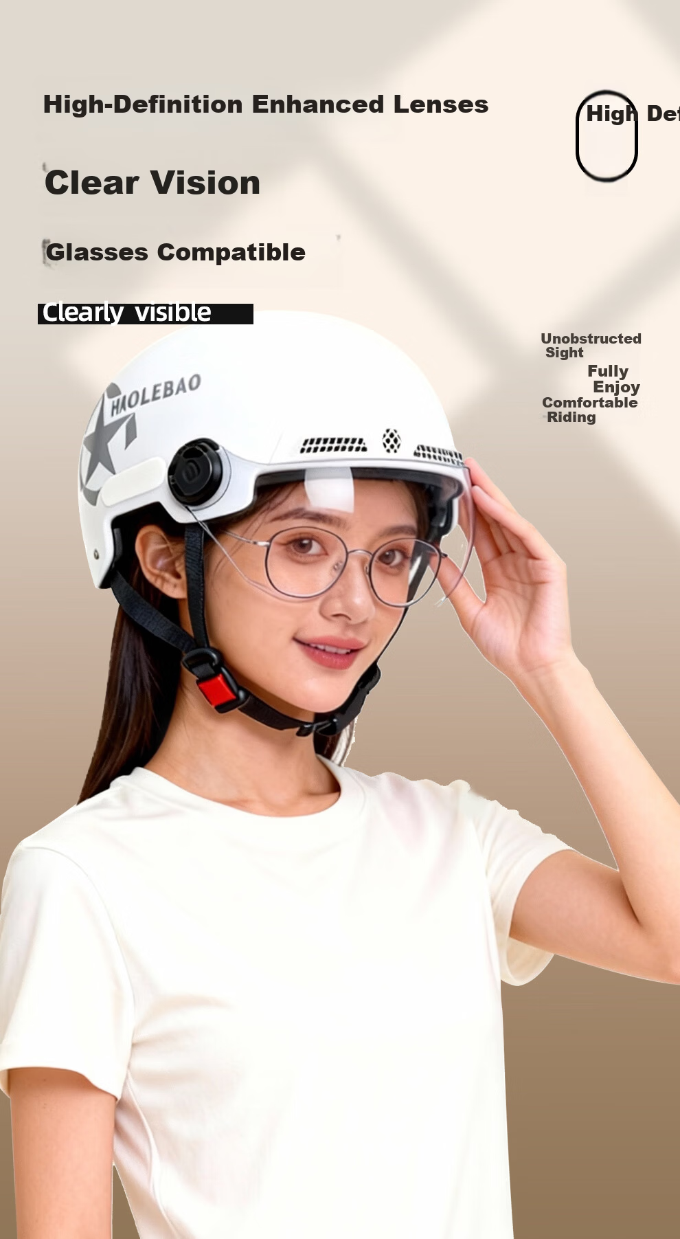 Adandyish New National Standard Class A 3C Certified Upgraded Electric Bicycle Riding Helmet Unisex Summer Autumn Lightweight Sun Protection Rainproof Adult Harley Half Helmet Matte Black-T 4