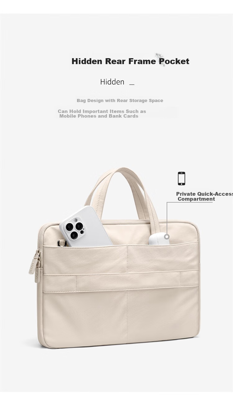 GOLF Women's Laptop Bag Lightweight Business Briefcase 14-inch Notebook File Bag Large Capacity Shoulder Crossbody Bag 10