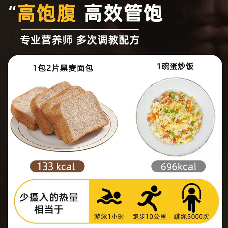 兵王的炊事班0脂黑麦全麦面包1000g早餐面包速食品0添加蔗糖代餐手撕吐司整箱