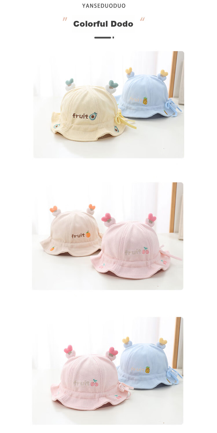 Benaxi Baby Hat Spring and Autumn Thin Style Unisex Infant Newborn Fisherman Sunshade Sun Protection Summer Hat 12