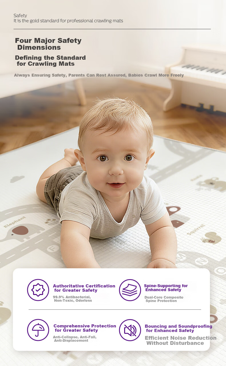 AVENT Philips Baby Thickened XPE Crawling Mat Non-Slip Playpen Floor Mat for Living Room 1