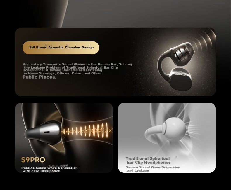 NSVE Nengzhi S9 2026 Latest Bluetooth Bone Conduction Open-Ear Wireless Earphones Long Battery Life Sports Gift for Sony Huawei 17