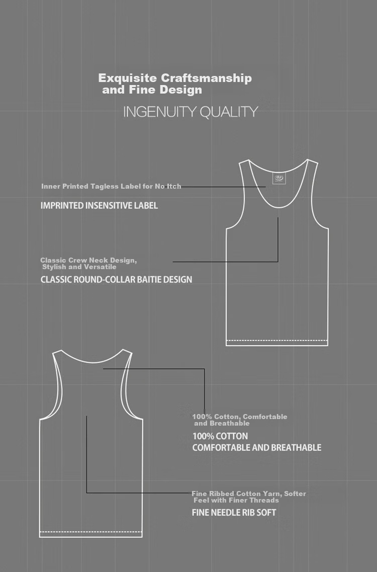 Langsha Men's 100% Cotton Vest Comfortable Soft Breathable Sports Fitness Ribbed Sleeveless Summer Top 10