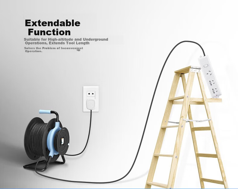 BULL GN-804D Four-Socket Five-Hole Retractable Extension Cord Reel with Overheat Protection 10A+16A High-Power Power Strip Mobile Cable Winder Empty Reel Without Cable 13