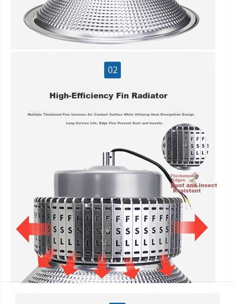 Foshan Lighting (FSL) LED High Power 200W Industrial Warehouse Pendant Light Workshop Factory Lighting with Rod and Chain Universal - White Light 6500K 4