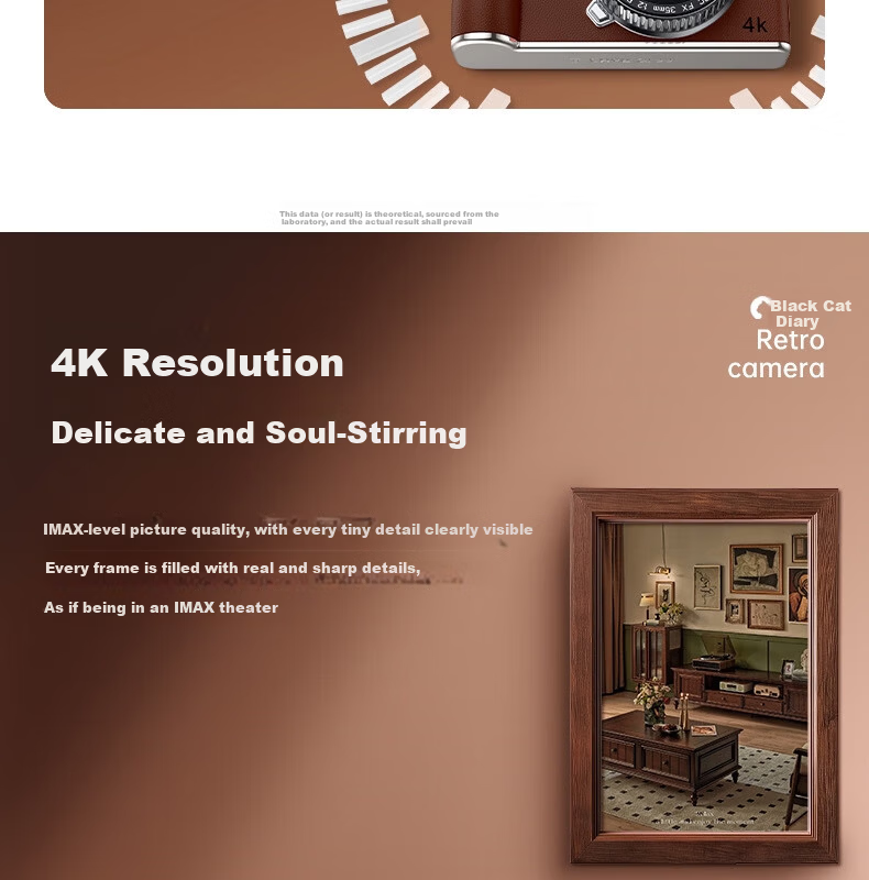 Black Cat Diary DK14 Digital Camera Y01 Instant Camera CCD Handheld Portable Photography Recorder HD Beauty Selfie Anti-Shake Vlog Student Kids Pink 5