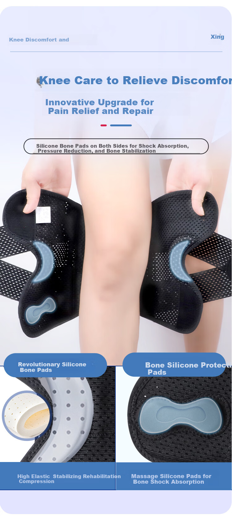 BM Medical Knee Brace for Meniscus Injury Running Mountaineering Basketball Synovitis Patella Knee Support 7