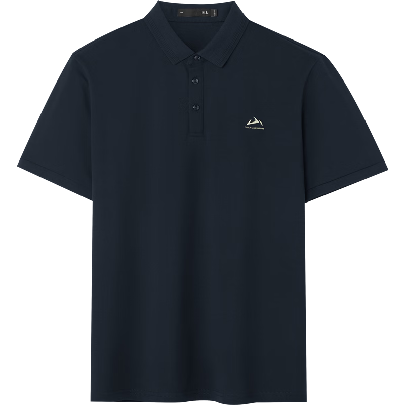 HLA Heilan Home Men's Short Sleeve Polo Shirt 26 Mountain Series Cool and Breathable Summer Short Sleeve