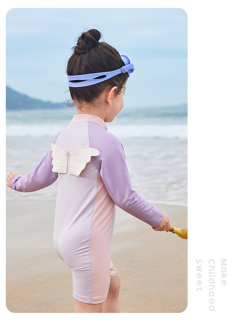 JELLYBABY 【7A Antibacterial Beach Swimming】Summer New Unisex Kids One-Piece Swimsuit for Seaside Play 27