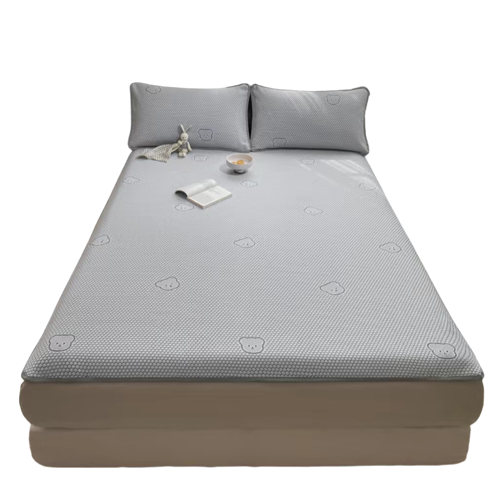 Hodo Class A Ice Bean Cooling Mat, Summer Ice Silk Mat, Soft Cooling Mat, Dormitory Single Person Summer Cooling Mat, 1.8*2 Meters, Ice Bear Gray