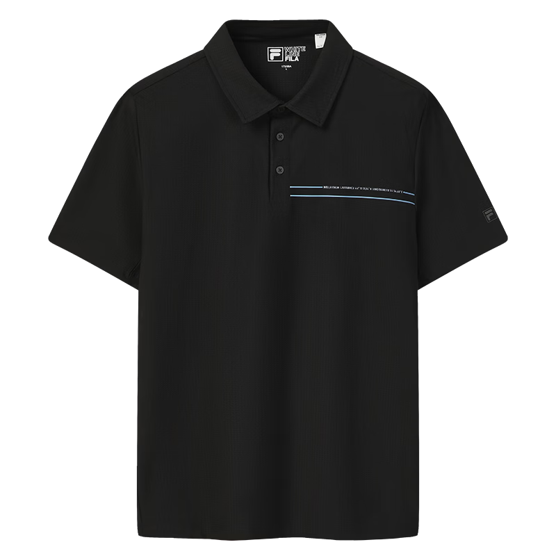 FILA Official Men's Knitted Short Sleeve Polo Shirt 2026 Summer Sun Protection Cooling Comfortable Top