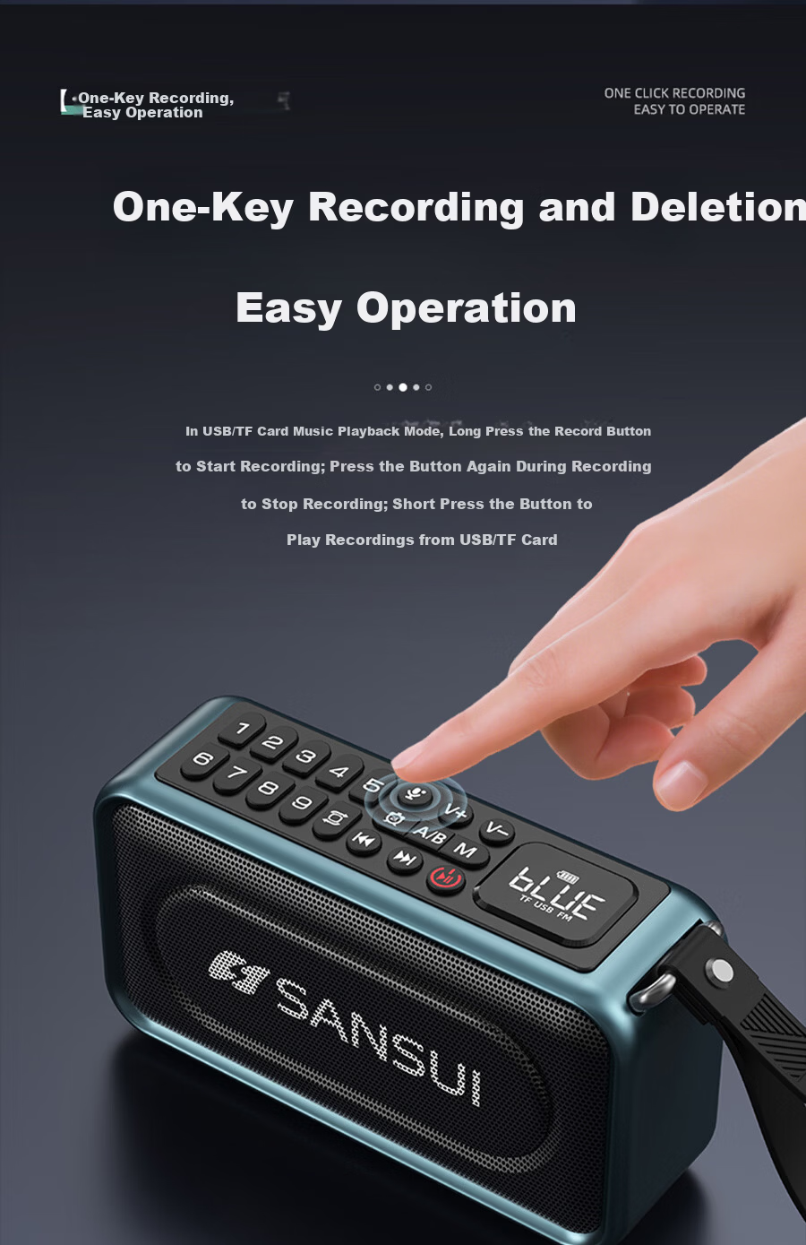 SANSUI Emergency Power Supply Radio Multifunctional Portable Disaster-Resistant Solar Hand-Crank Generator Flashlight Long Battery Life MV13 16