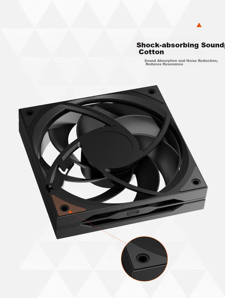 PCCOOLER Wing Ring FE120 ARGB Black 12CM Case Fan (Ring Balanced Integrated Blades/PWM Smart Speed Control/Chainable) 7