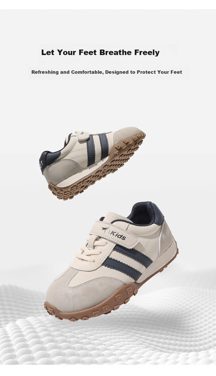 RED DRAGONFLY Children's Spring And Summer Shoes, Boys And Girls Soft-Soled Sports Sneakers, Casual Training Shoes Q43CYXX470, Beige Blue, Size 31 5