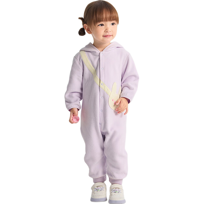 BALABALA Baby Romper Autumn Outfit, Infant Outdoor Onesie, Trendy Cute Fleece-Lined Bodysuit, 209325120203