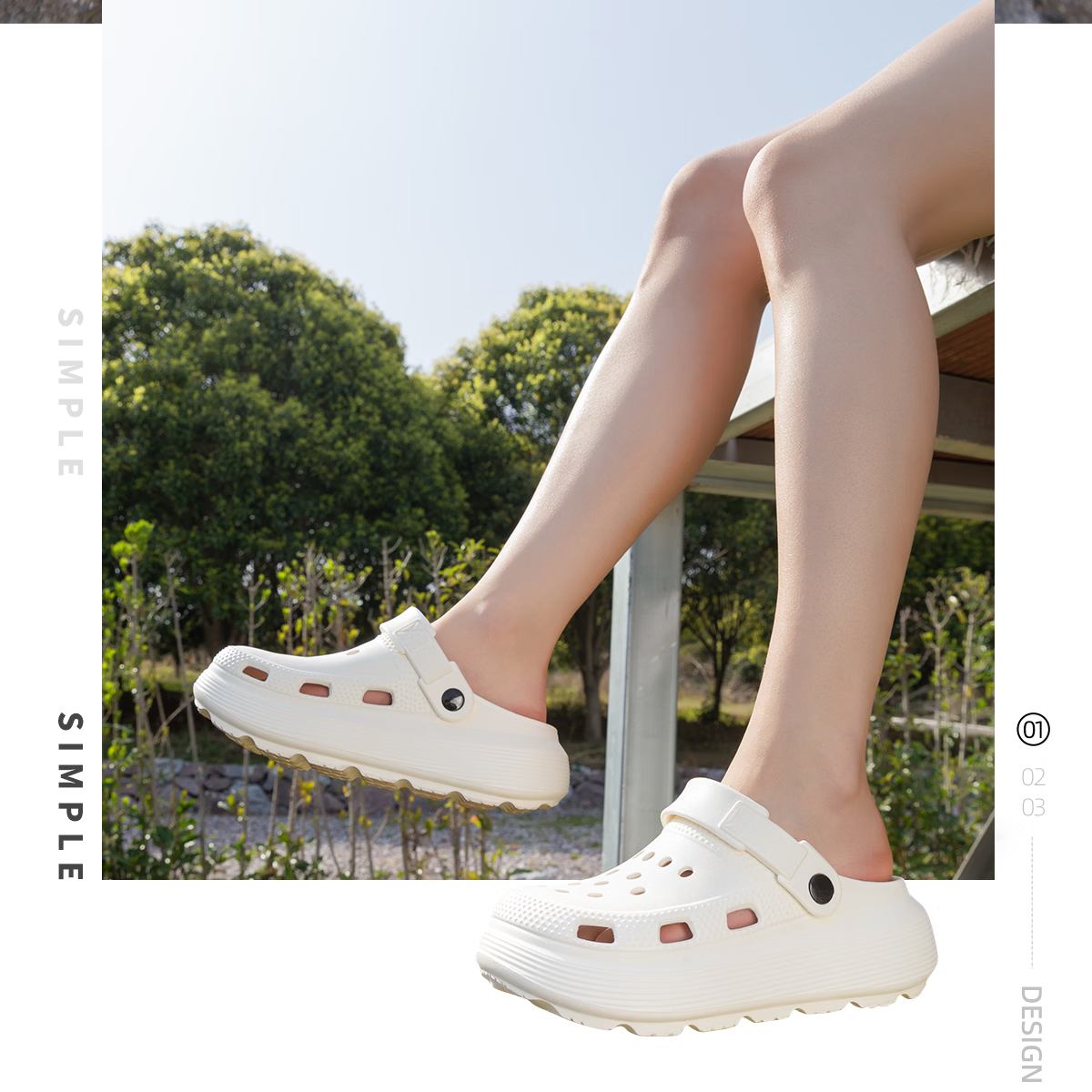 Lidani Thick Sole Height Increasing Women's Clog Surgical Room 2026 Summer New Beach Outdoor EVA Couple Slippers for Women 8