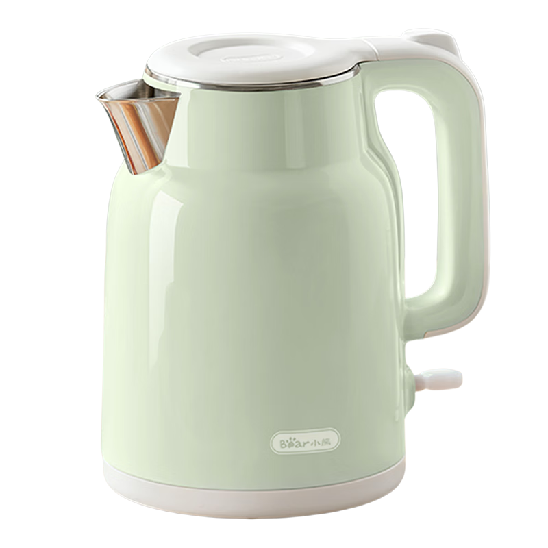 Bear Electric Kettle, Household Water Boiler for Tea Brewing, Non-Coated Automatic Shut-Off 304 Stainless Steel 1.5L Office Kettle ZDH-H15L6