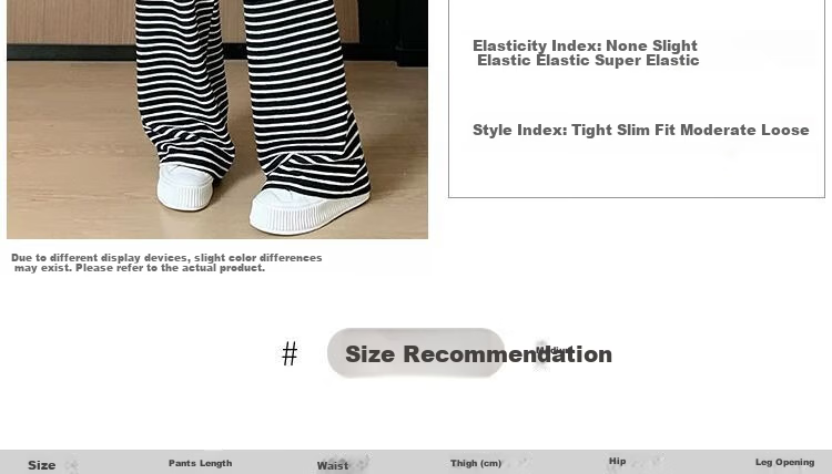 Shiduo Maternity Pants Spring Autumn Wide-Leg Striped Loose Plus Size Leggings Casual Pants Autumn XL 10