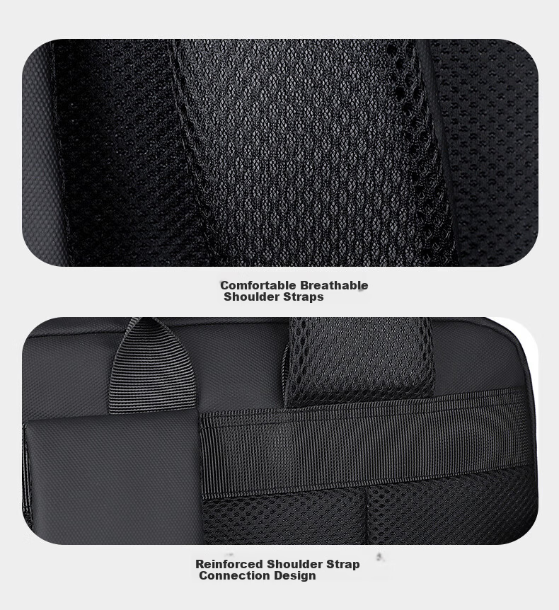 361° Backpack Men's Business Large Capacity Dual Shoulder Bag Independent Laptop Compartment Commuter Travel Casual Bag 28