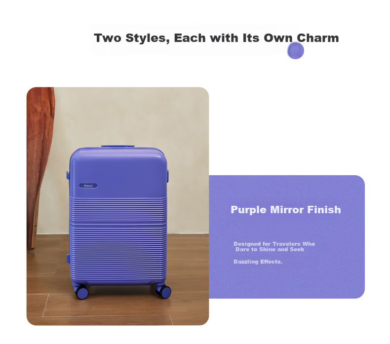 Diplomat Large Capacity Luggage Suitcase Thickened Password Lock TC-2621 Lilac Purple 28 Inch 3