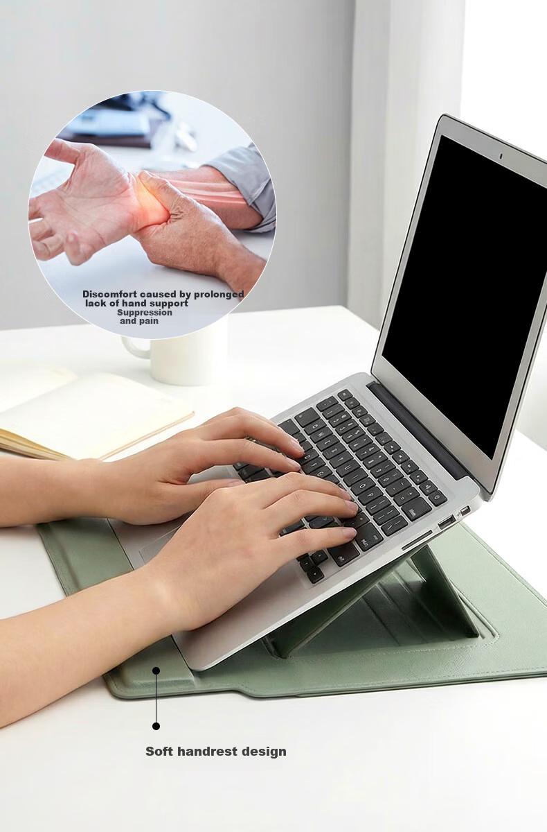 LEXON Slim Laptop Sleeve 13-14 Inch Notebook Case for Apple Protective Sleeve with Stand 6