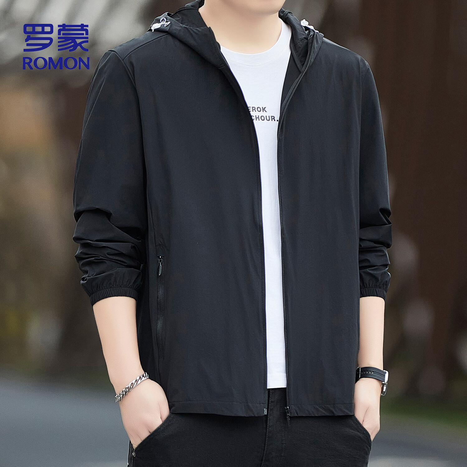 ROMON Men's Summer Ice Silk Quick-Dry Casual Business Breathable Outdoor UV Protection Jacket AG9 Green 5X