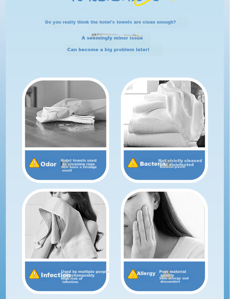 Bendi Disposable Bath Towels 5-Pack Extra Large Thickened Individually Packaged Soft Comfortable Hotel Travel Towels 2