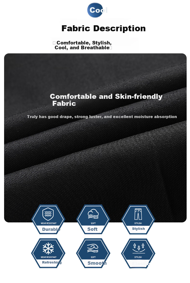 Pierre Cardin Breathable Wrinkle-Resistant Men's Summer Business Formal Straight Casual Trousers Dark Gray 33 20