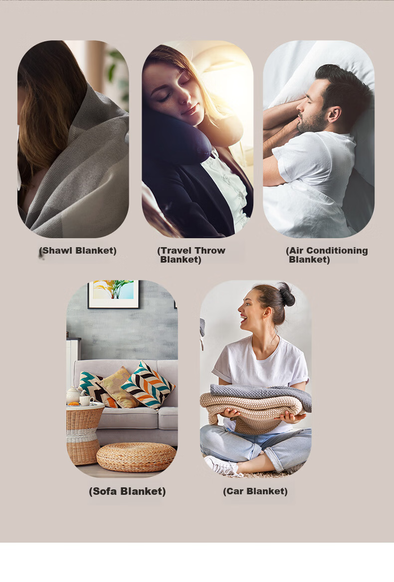 Boyang Home Textile First Class Airplane Blanket Air Conditioning Blanket Office Nap Blanket Cover Blanket Youlan 130*195cm 11
