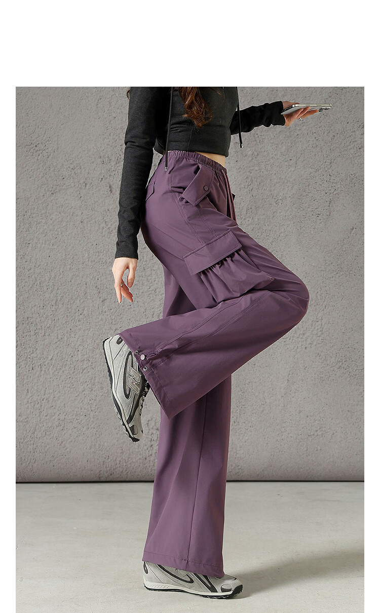 Demana Anti-Mite Antibacterial Spring Workwear Lightweight Elastic High-Waist Loose Slimming Casual Pants for Women Premium Feel 11