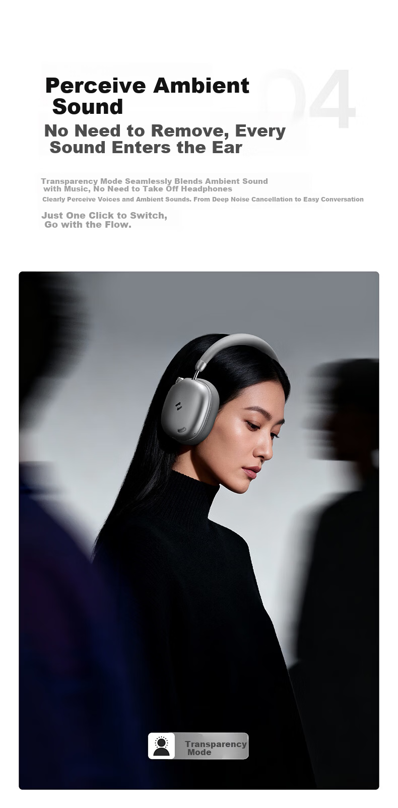 Havit Over-Ear Bluetooth Headphones ANC Active Noise Cancellation Deep Bass Wireless Headset Long Battery Life for Computer Online Classes Gaming Sports Compatible with Apple Huawei Xiaomi H668BT Black 13